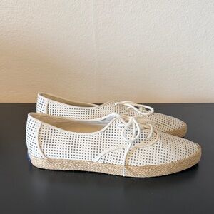 NWOT Keds White Perforated Espadrille Sneakers